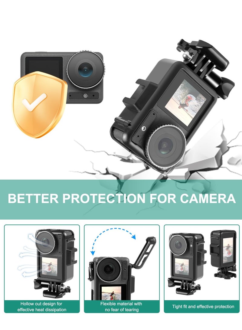SYOSI Heat Dissipation Bracket Protective Frame for DJI Action 4, for DJI Action 3 Camera Accessories, Vlogging Camera Cage with Movable Base and Short Screw for Video Light Microphone  - Image 5