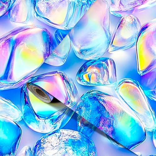HOMETITUTE Crystal Gem Wallpaper Peel and Stick 157x394 Iridescent Removable Self Adhesive Contact Paper for WallCountertop Shelf Decor - Image 1