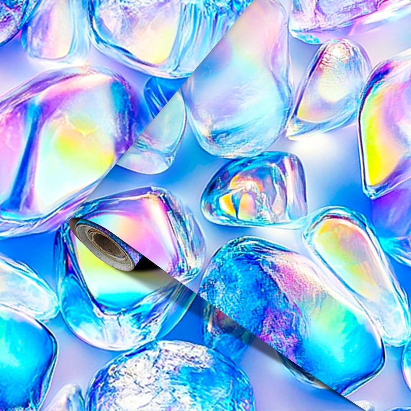 HOMETITUTE Crystal Gem Wallpaper Peel and Stick 157x394 Iridescent Removable Self Adhesive Contact Paper for WallCountertop Shelf Decor - Image 2