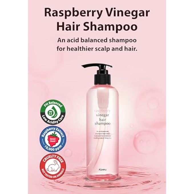 A'Pieu RASPBERRY VINEGAR HAIR SHAMPOO WITH RASPBERRY VINEGAR HAIR SHAMPOO FOR VIBRANT, BRIGHT AND STRONG LOOKING HAIR - Image 3