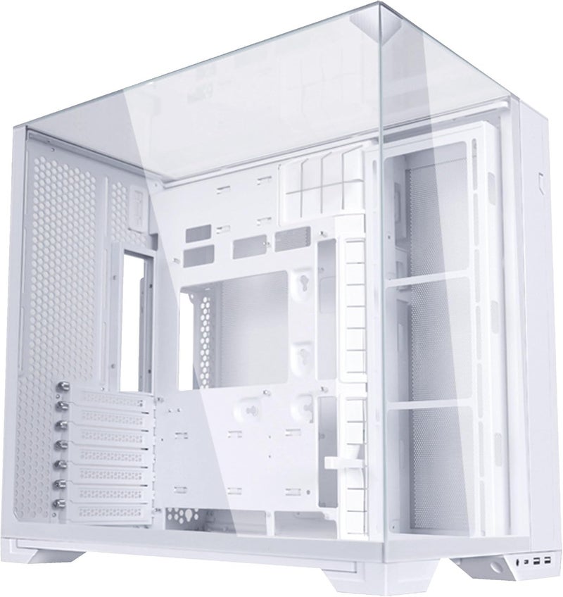 علبة كمبيوتر/خزانة ألعاب Lian Li O11 Vision Compact ATX Mid-Tower - أبيض | ألومنيوم وزجاج مقسى | يدعم E-ATX/Micro/Mini-ITX | حامل مضاد لترهل GPU مثبت مسبقًا - Image 1