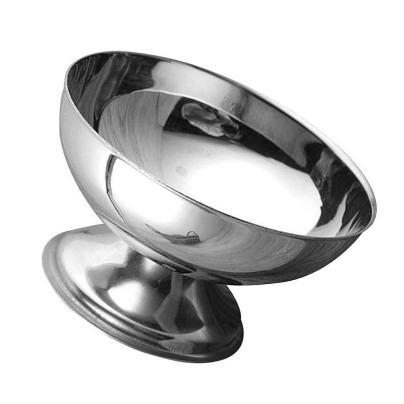 Cabilock وعاء آيس كريم من الفولاذ المقاوم للصدأ من كابيلوك، أكواب بودينغ معدنية، حامل سلطات، حلوى، وعاء للوجبات الخفيفة، فواكه، حلوى، لتصنيع آيس كريم بارفيه، بودينغ الموز 10.7X10.7 سم - Image 1