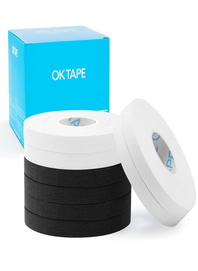 OK TAPE 8 Rolls Athletic Tape, 0.3 Inch Finger Tape for BJJ, Boxing, Climbing, Football, Pro Jiu Jitsu Sports Tape | Add Grip & Protect Fingers and Toes (0.3" x 45 Ft, Black+White) - Image 1