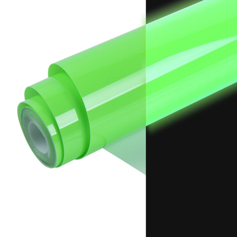 HTVRONT 3D Puff Vinyl Heat Transfer 10 x 6ft Glow in The Dark HTV Vinyl for T Shirts Luminous Green Heat Transfer Vinyl Compatible with Cricut Cutting Machine Luminous Green