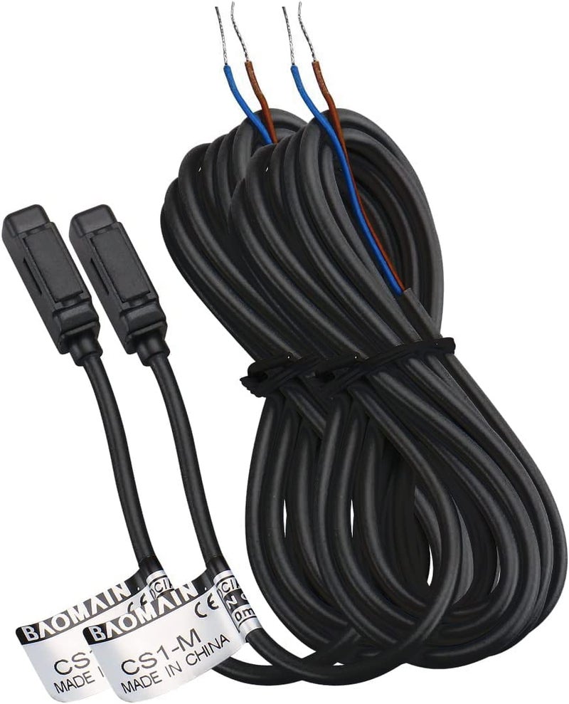 Baomain Pneumatic Cylinder Magnetic Sensor Reed Switch CS1-M Pneumatic Proximity Switch Pack of 2 - Image 1