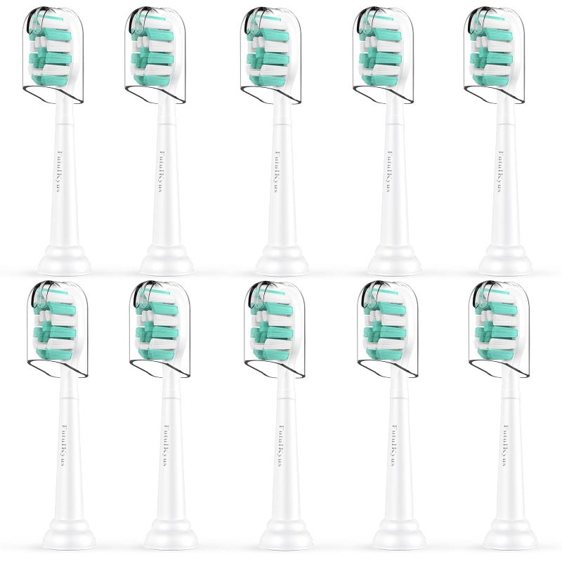 Futulkyus Replacement Toothbrush Heads for Philips Sonicare C1, C2, ProtectiveClean 4100, 5100, 10 Pack - Image 1