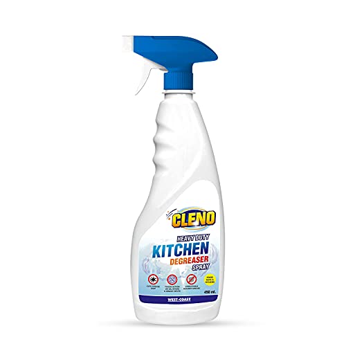 Cleno Heavy Duty Kitchen Degreaser Cleaner Spray Removes Oil Grease from Food Stains/Chimney Stove Grill/Kitchen Slab/Oven/Exhaust Fan, 450 ml - Image 1