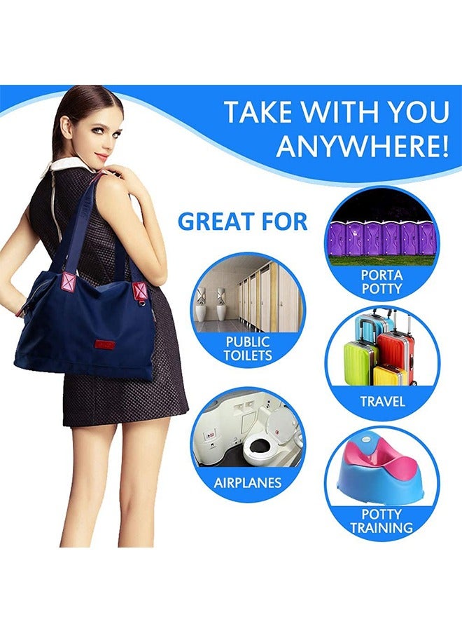 غطاء مقعد تواليت بلاستيكي للاستعمال مرة واحدة مكون من 50 قطعة ، مقاوم للماء وغير قابل للانزلاق ملفوف بشكل فردي للسفر ، واقيات لمقعد المرحاض لتدريب الأطفال الصغار على استخدام النونية للأم الحامل والبال - Image 5