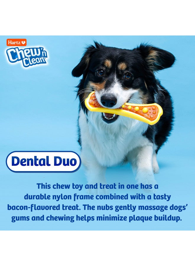 Hartz Chew 'n Clean Dental Duo Bacon Flavored Dental Dog Chew Toy and Treat - Extra Small - Image 5