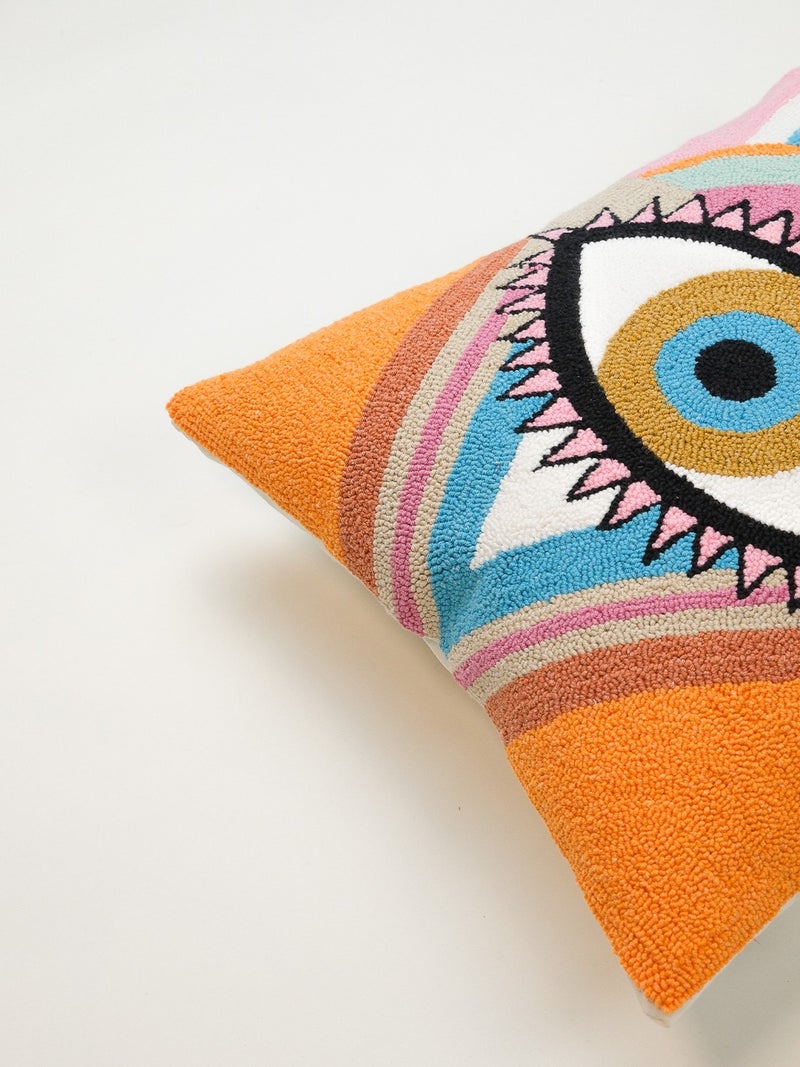 Galia Tasarım Galia Design Special Design Eye Punch Cushion Cover - Orange  - Image 2
