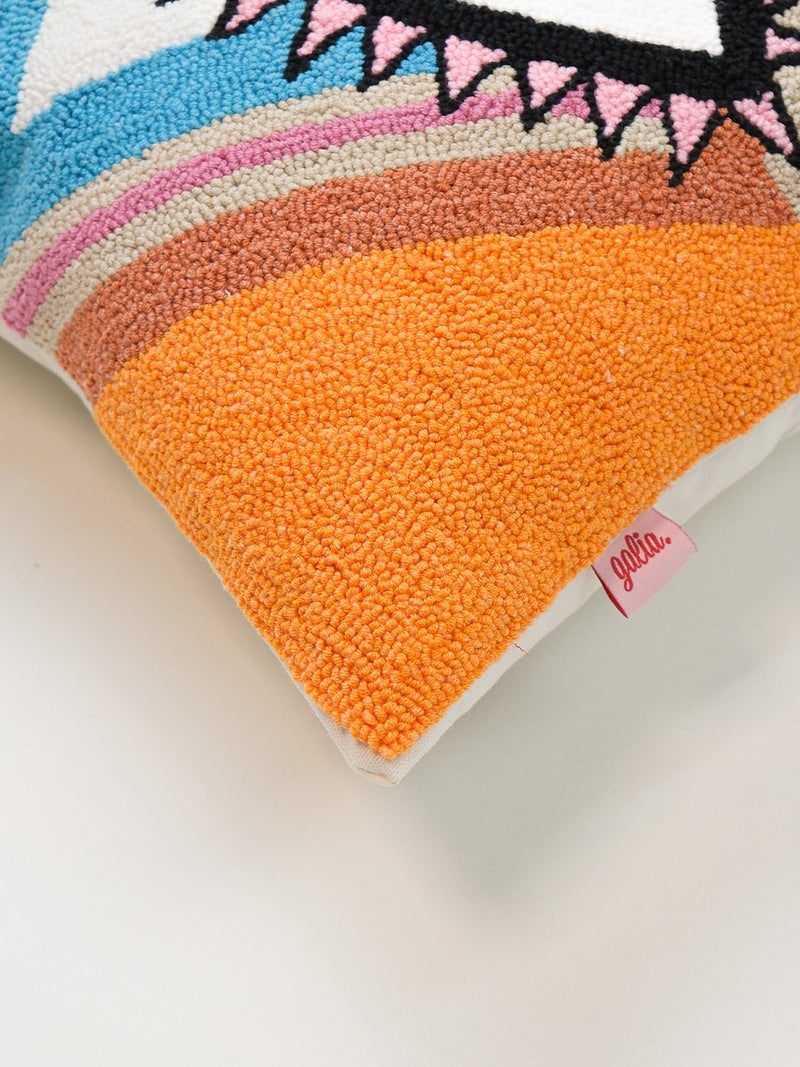 Galia Tasarım Galia Design Special Design Eye Punch Cushion Cover - Orange  - Image 5
