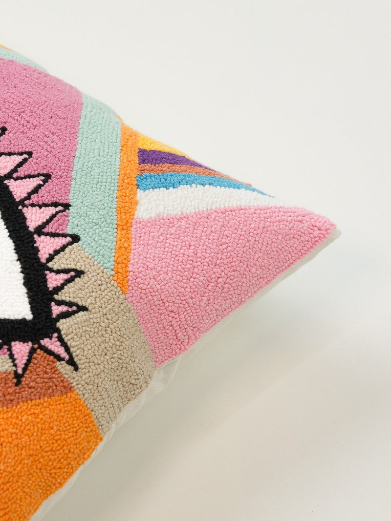 Galia Tasarım Galia Design Special Design Eye Punch Cushion Cover - Orange  - Image 4