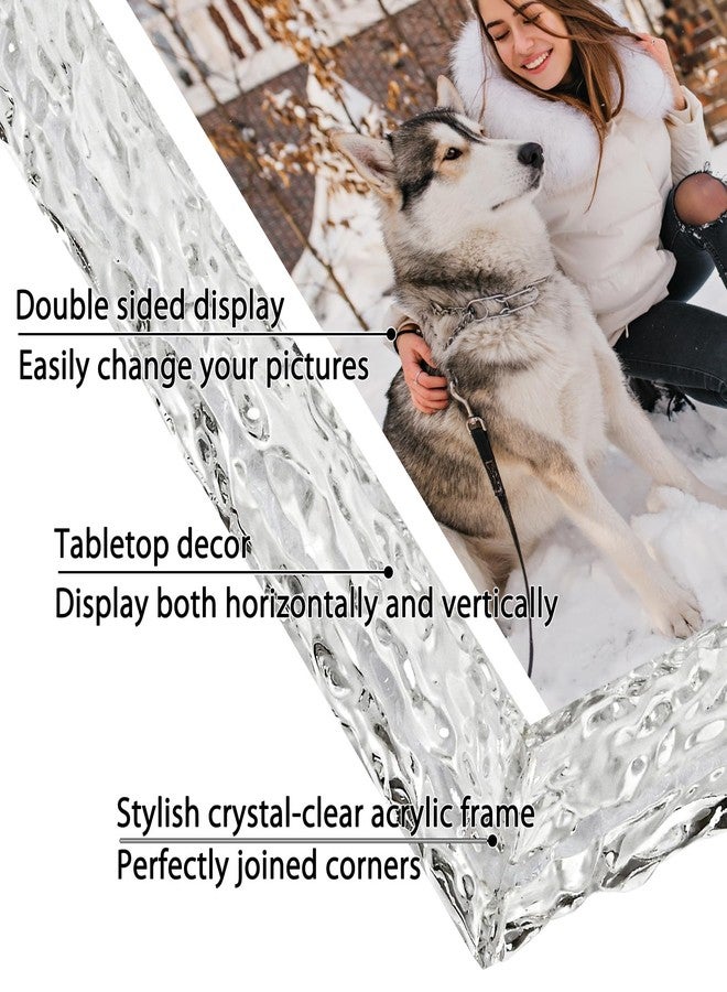 MFoffice 5x7 Picture Frame - Refined Crystal-Clear Acrylic Photo Frame - Use as 5x7, 5x5, 4x6 Picture Frame and Acrylic Decorative Tray - Horizontal and Vertical Formats for Tabletop Display, - Image 5