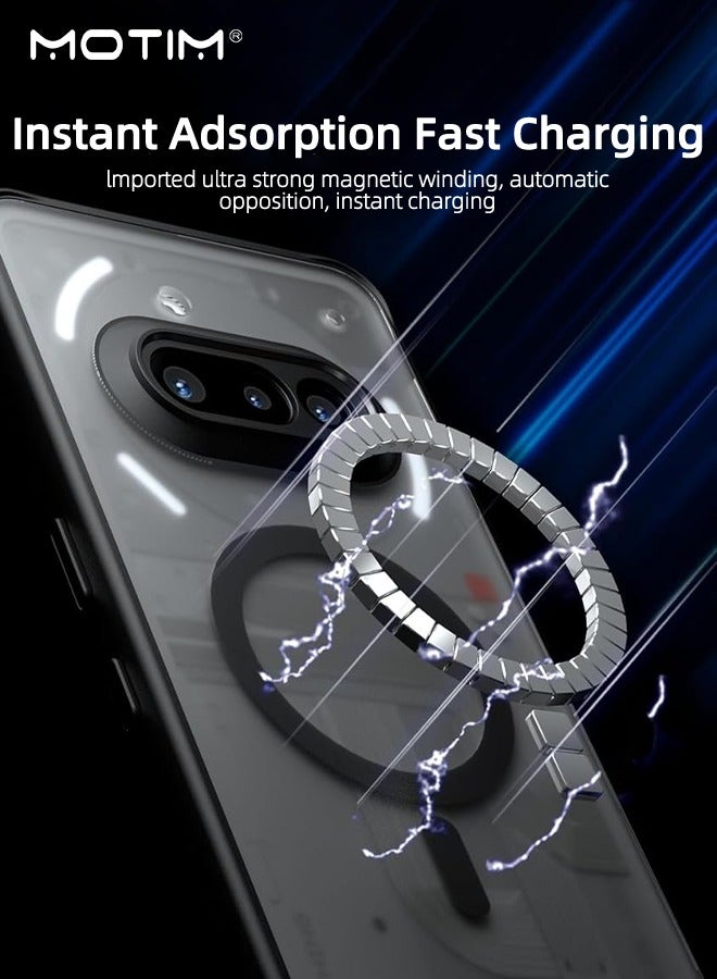 Motim For Nothing Phone 3a Magnetic Case, Hard PC Back + Soft TPU Bumper Case, Ultra Slim Anti Scratch Shockproof Protective Back Cover  - Image 2