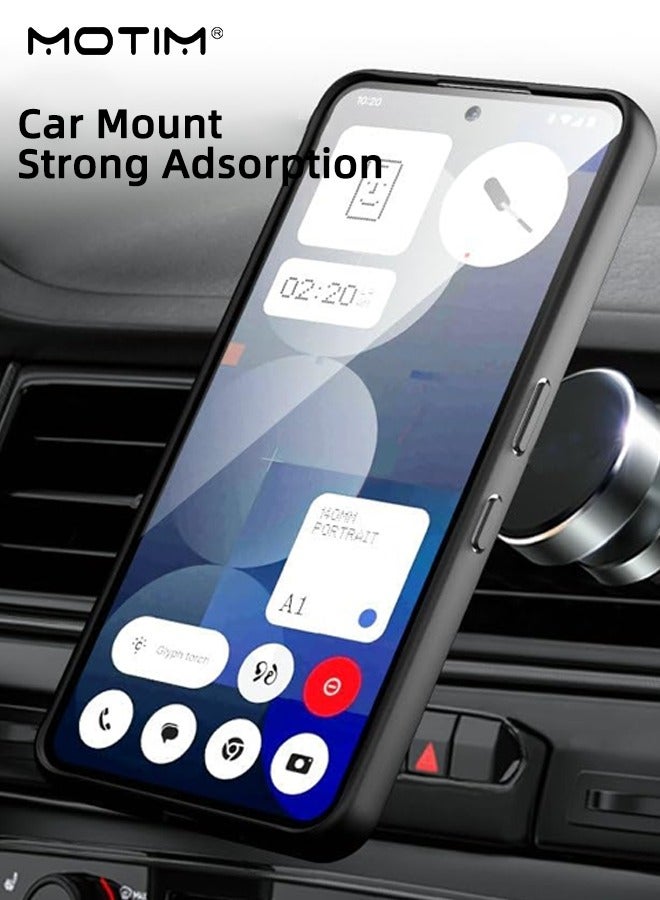 Motim For Nothing Phone 3a Magnetic Case, Hard PC Back + Soft TPU Bumper Case, Ultra Slim Anti Scratch Shockproof Protective Back Cover  - Image 3