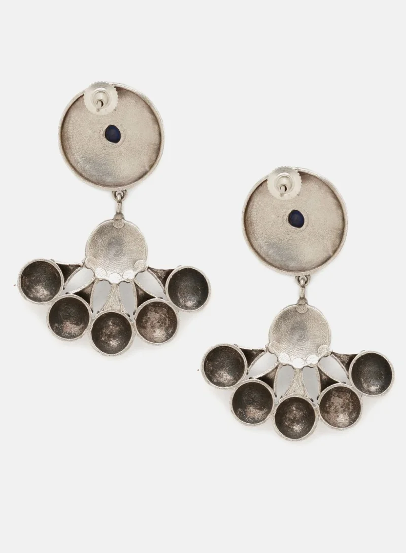 Priyaasi Plated Oxidized Contemporary Drop Earrings