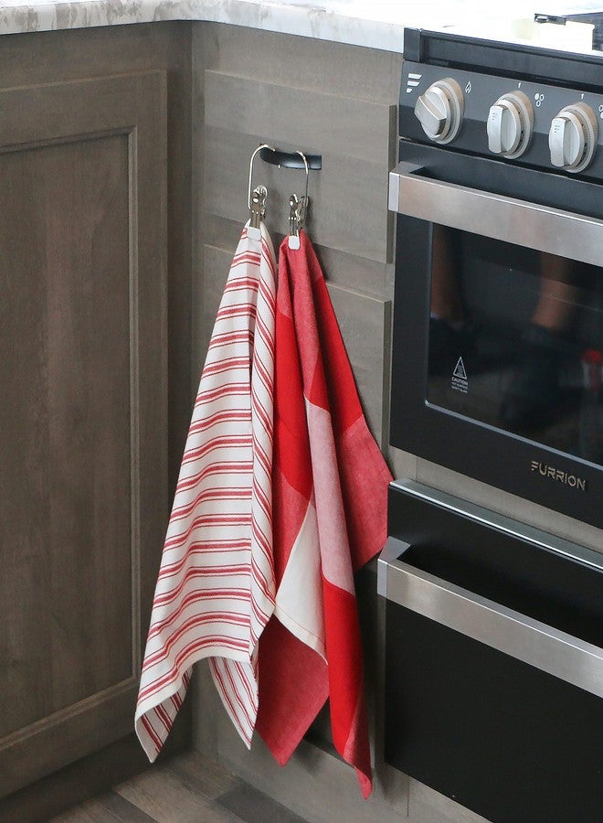 موا MAWA by Reston Lloyd Accessory مشبك غسيل محمول غير قابل للانزلاق نصف دائري بخطاف واحد للغسيل أو السفر، طراز K-1، مجموعة من 5 قطع، أحمر (18665) - Image 4