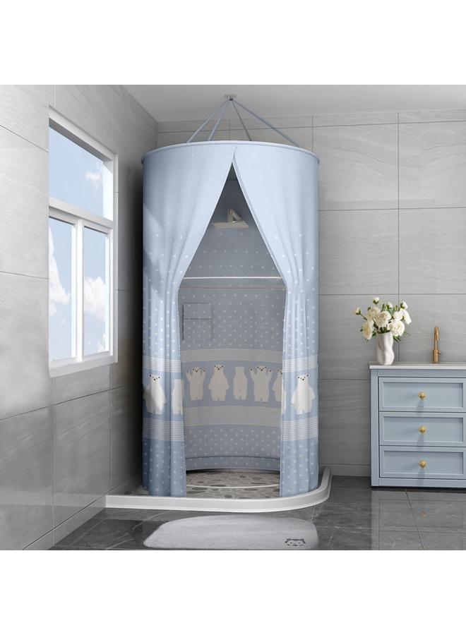 Bluejw Bathroom Shower Curtain Waterproof Cloth Bathroom Bath Cover Bath Cover Winter Household Heat Preservation Cover Warm Bath Photo Thickening - Image 1