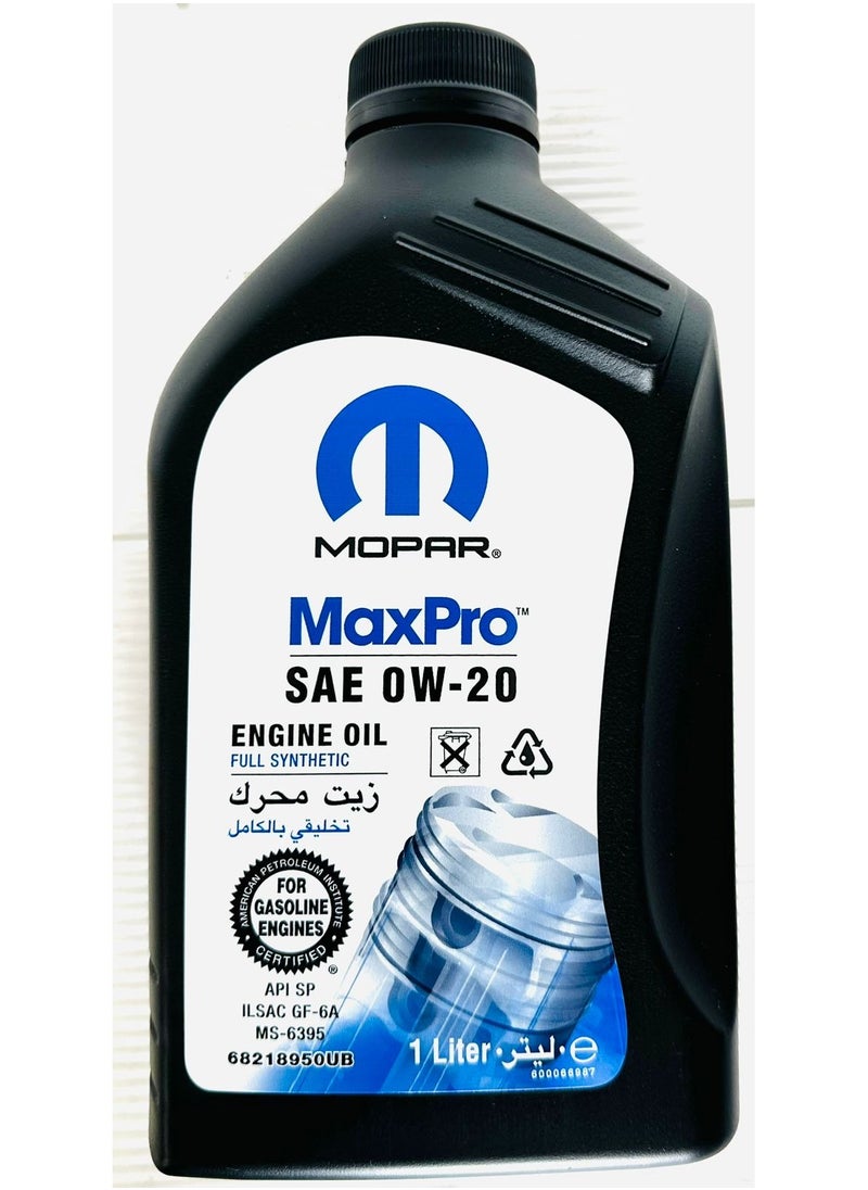 Mopar 0W-20 Fully Synthetic Engine Oil 1Ltr  - Image 1