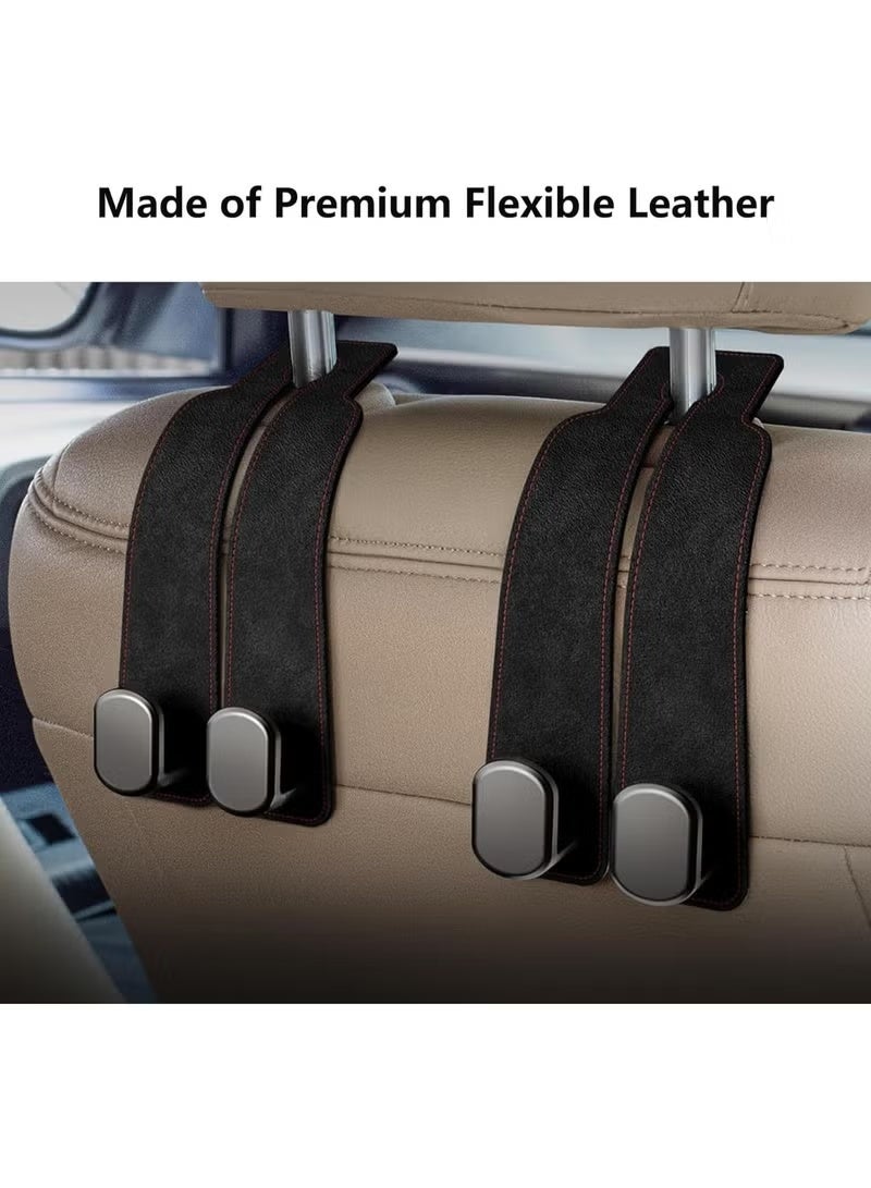 COYO Car Seat Back Storage Hook, Car Purse Hook, Car Seat Hooks for Headrest, Car Hooks for Purses and Bags Cute (Black-2 Pack) - Image 4
