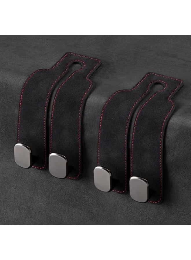 COYO Car Seat Back Storage Hook, Car Purse Hook, Car Seat Hooks for Headrest, Car Hooks for Purses and Bags Cute (Black-2 Pack) - Image 1