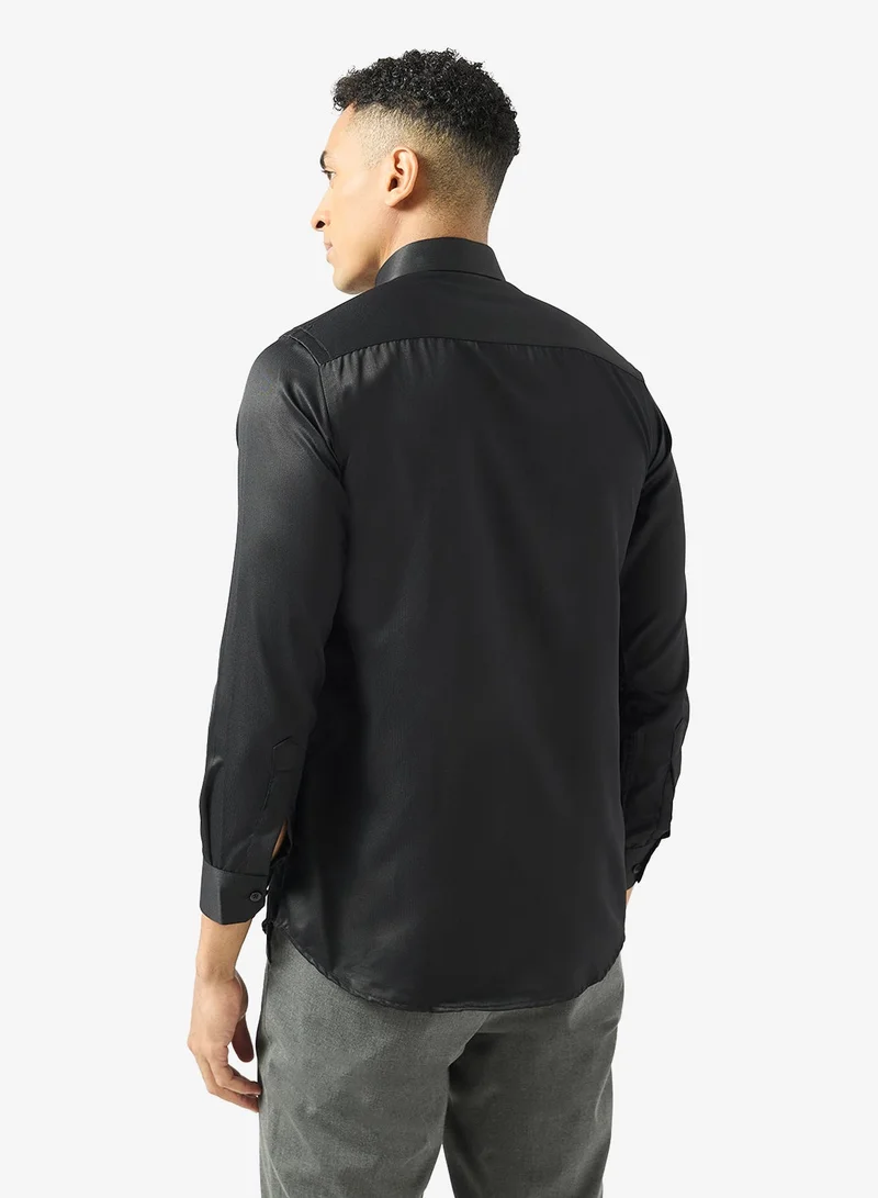 Robert Wood Shirts Oxford Self Wave Weave