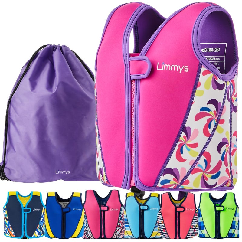Limmys Swim Vest for Toddlers Kids Adjustable Buoyancy Swimming Aid CE Safety Certified AwardWinning ParentApproved Design Soft Neoprene Comfort Secure Durable Design Carry Bag Included - Image 2