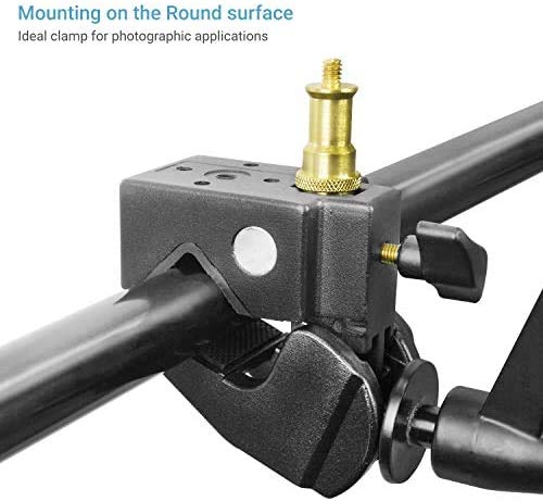 VTS Multipurpose Super Clamp, Pole Holder with Stud for Mounting Strobe Camera LED Video Lights and Accessories(Multicolour) - Image 2