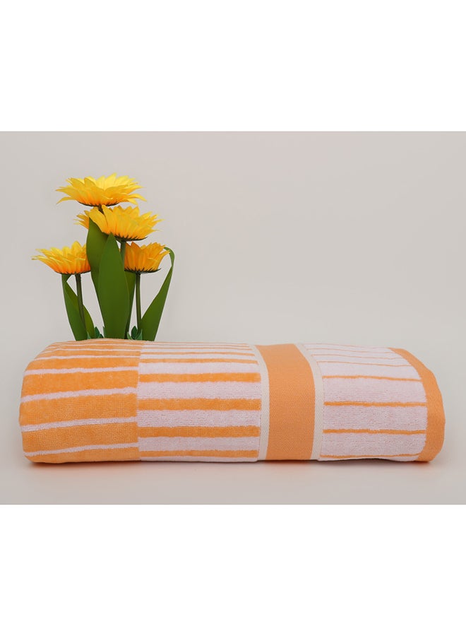 White Rose Towel SPRING COLLECTION S - 450 GSM - 100% Cotton Velour - Bath Sheet 80x160 cm -MultiColour - Modern Stripe Design - Luxury Touch - Extra Absorbent  - Image 3