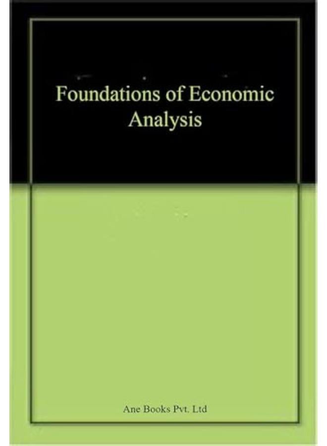 Foundations of Economic Analysis - India