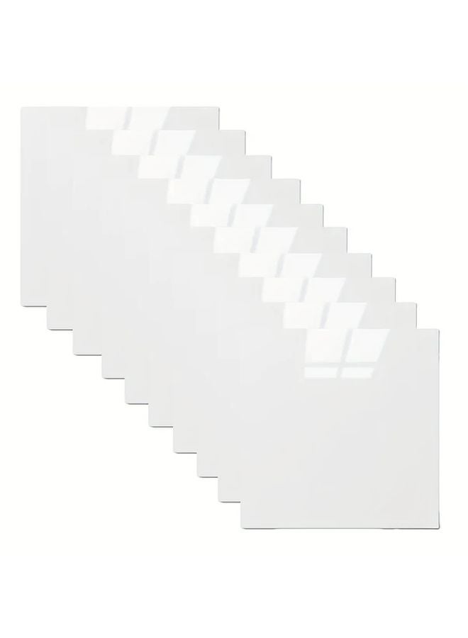 Gray 10pcs Self Adhesive Square Tile Backsplash Panels 11 81x11 81 Inch for Kitchen Bathroom - Image 5