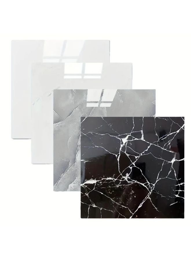 Gray 10pcs Self Adhesive Square Tile Backsplash Panels 11 81x11 81 Inch for Kitchen Bathroom - Image 4