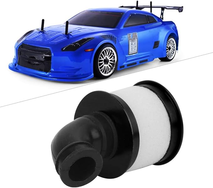 RC Air Filter Cleaner Universal Parts Fit for HSP 94188 94122 Oil Motor Remote Control Car (Black) Black - Image 5
