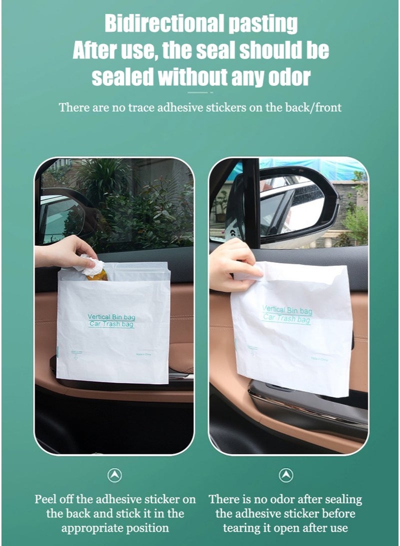 كيس القمامة السيارة ، كيس القمامة اللاصق الوقوف 10 قطعة ، تحمل الحمل القوي ، سعة كبيرة ، دليل على التسرب ، كيس القيء القابل للتخلص للسيارات - Image 4