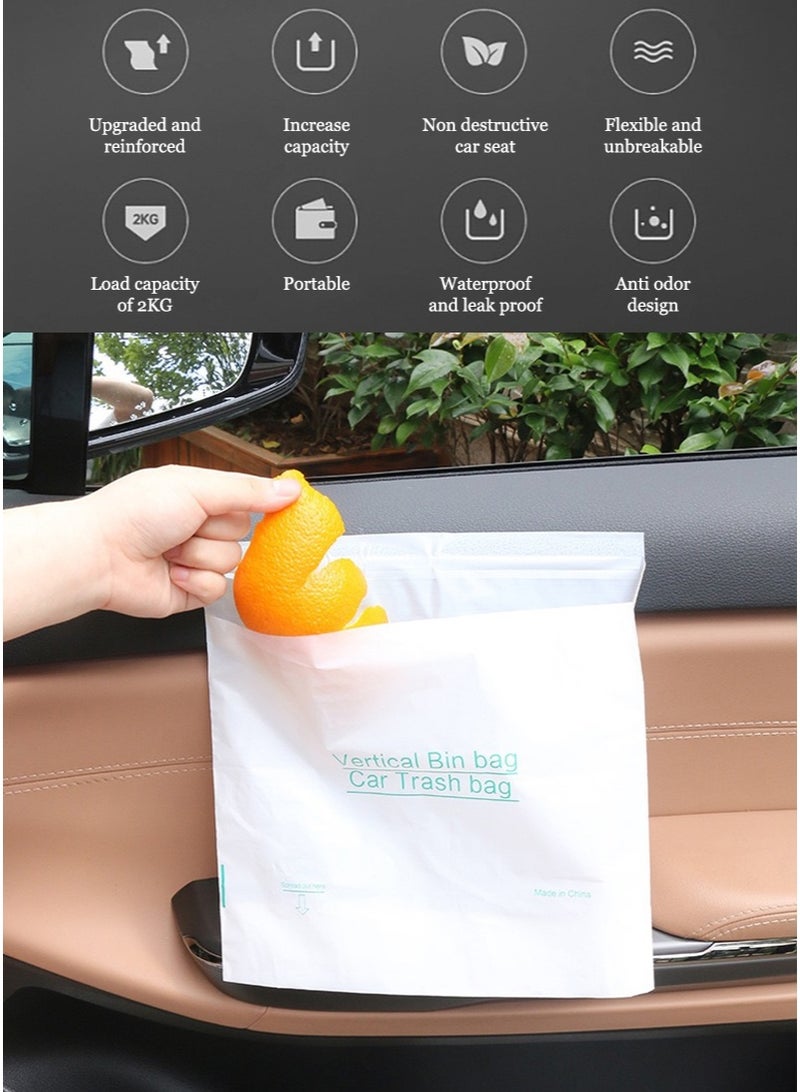 كيس القمامة السيارة ، كيس القمامة اللاصق الوقوف 10 قطعة ، تحمل الحمل القوي ، سعة كبيرة ، دليل على التسرب ، كيس القيء القابل للتخلص للسيارات - Image 3
