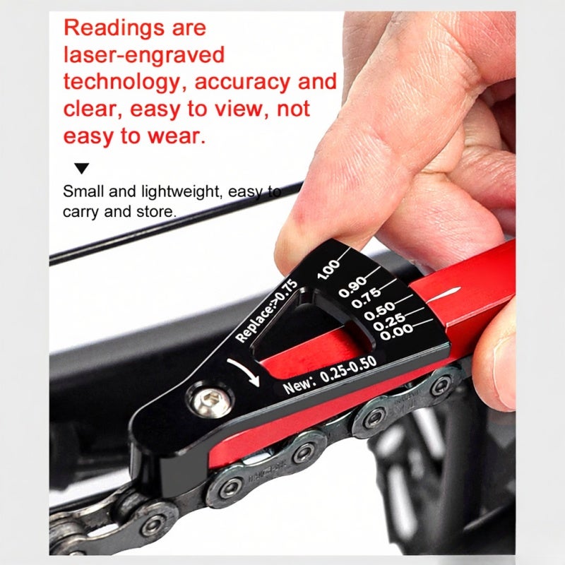 Lebycle Bicycle Chain Checker Gauge MTB Bike Chain Wear Indicator Tool Chain Stretch Detection Caliper for MTB Mountain Road Bike - Image 5