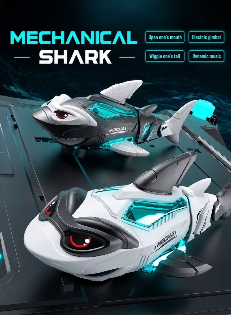 TOTOJOY Robot Shark Toys for Kids Electric Simulated Interactive Musical Fish Toys with Lights and Music - Image 2