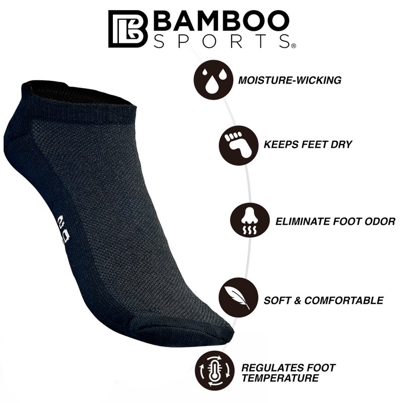 BAMBOO SPORTS B جوارب بامبو للرجال والنساء تمنع الرائحة والعرق - Image 2