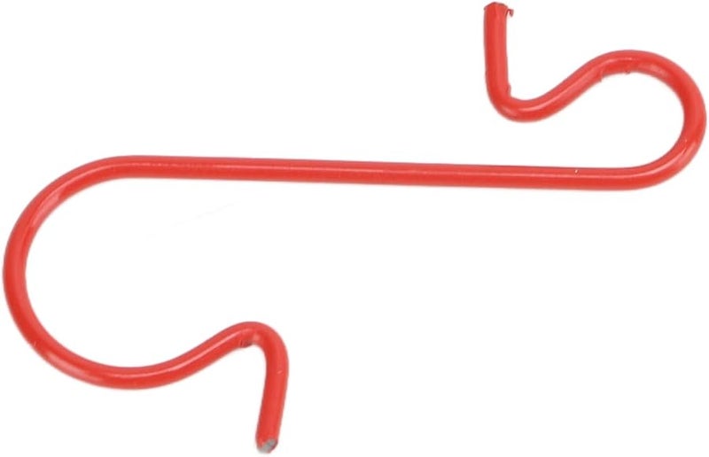 Red S Hooks 50Pcs Metal Hangers Christmas Decoration DIY Small Items 3 Colors - Image 4
