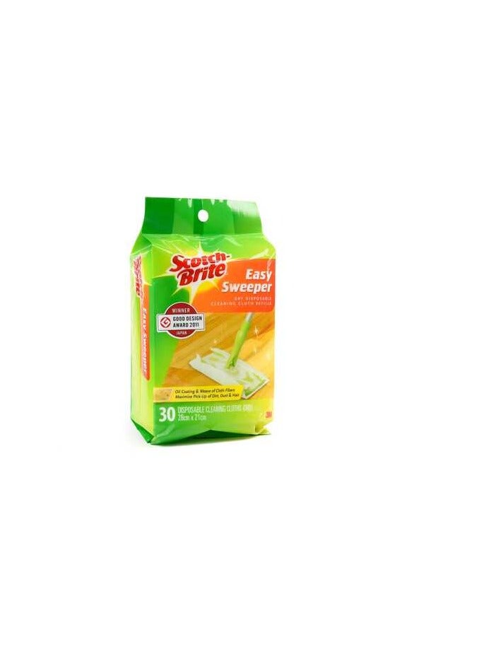 Scotch  Scotch-Brite Easy Sweeper Disposable Cleaning Cloth Refill 30 Cloths/Pack  - Image 4