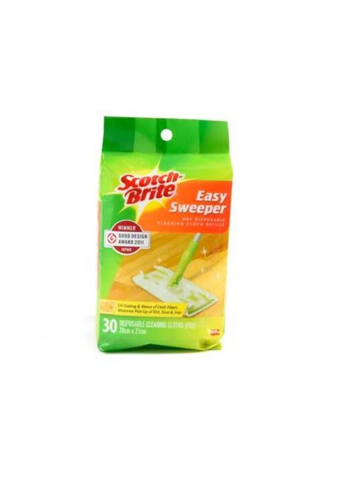 Scotch  Scotch-Brite Easy Sweeper Disposable Cleaning Cloth Refill 30 Cloths/Pack  - Image 1