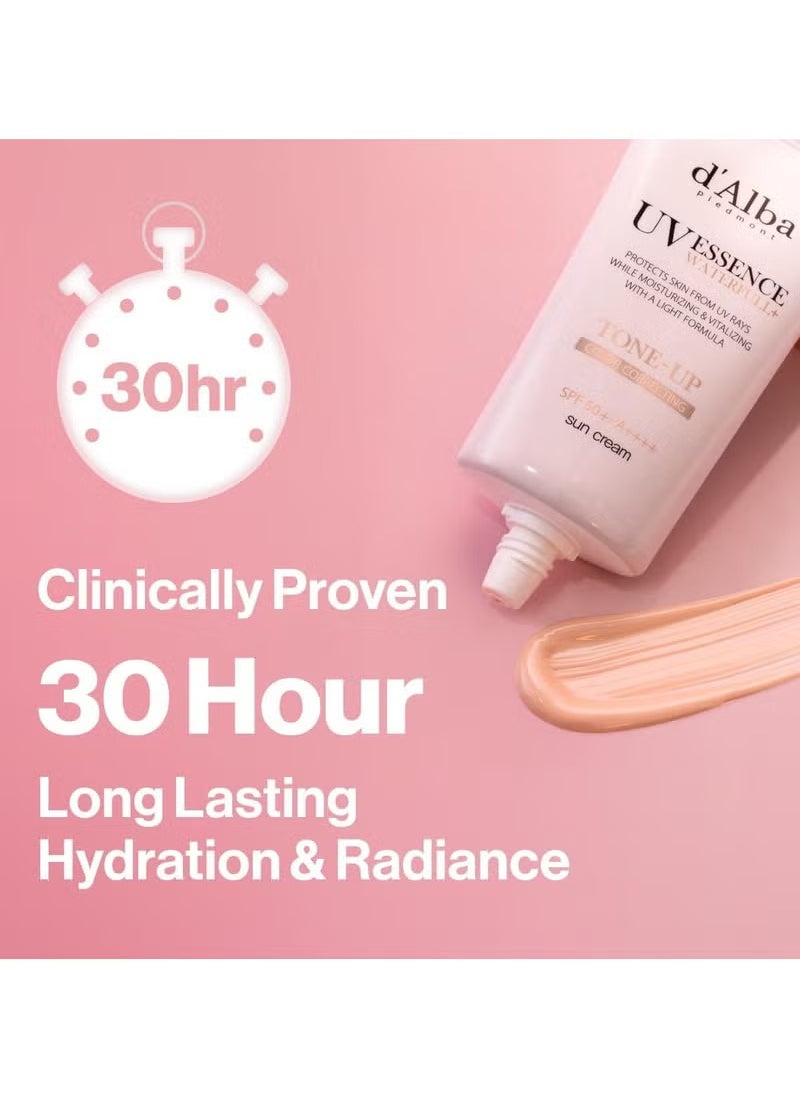 d'alba Piedmont Italian White Truffle Waterfull Tone-up Sunscreen, pure and Vegan hybrid pink tinted moisturizer, glow and brightening sunscreen, gentle and safe use sunscreen  - Image 4