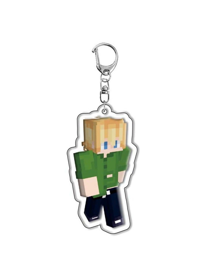 Minecraft Acrylic Keychain Pendant Sandbox Game Peripheral Figures - Image 2