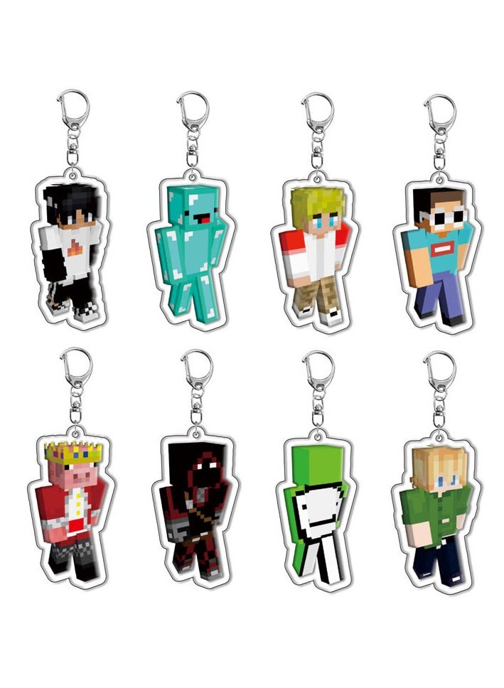 Minecraft Acrylic Keychain Pendant Sandbox Game Peripheral Figures - Image 1