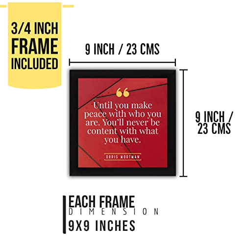 Interio Crafts Motivational Posters Frame With Synthetic Wood Frame, Frame Size 9 X 9 inches- Pack of 3 - Image 3