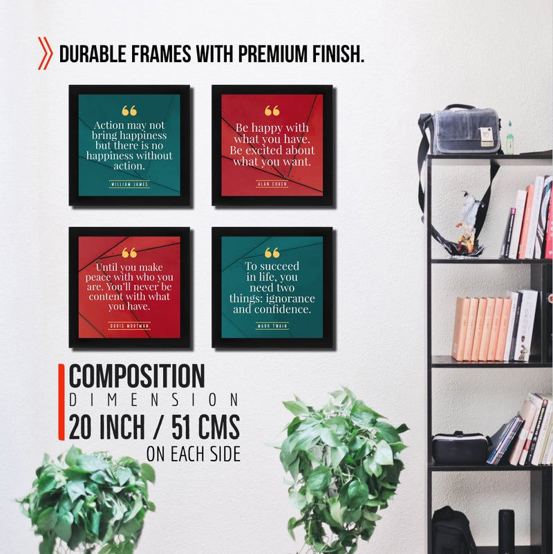 Interio Crafts Motivational Posters Frame With Synthetic Wood Frame, Frame Size 9 X 9 inches- Pack of 3 - Image 4
