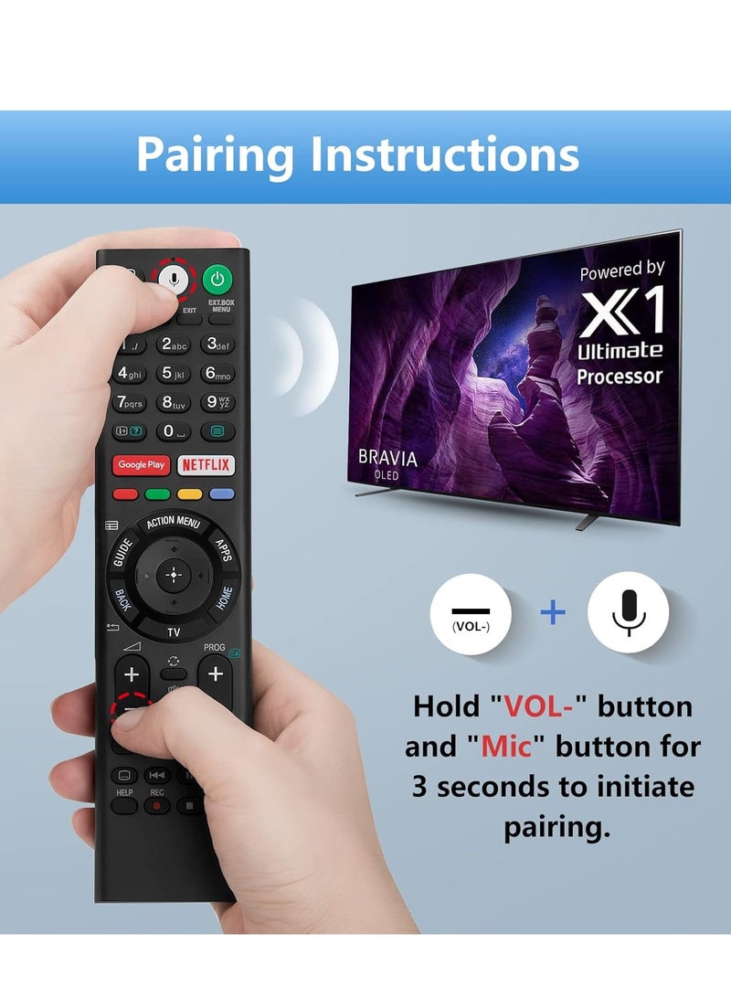 MJZ Replacement Remote for Sony TV Remote with Voice Function, for Sony TVs and Sony Bravia TVs, for All Sony 4K UHD LED LCD HD Smart TVs - Image 4
