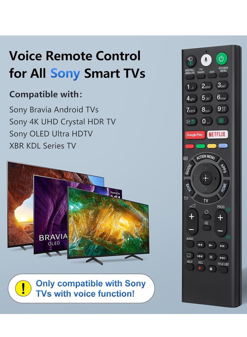 MJZ Replacement Remote for Sony TV Remote with Voice Function, for Sony TVs and Sony Bravia TVs, for All Sony 4K UHD LED LCD HD Smart TVs - Image 3