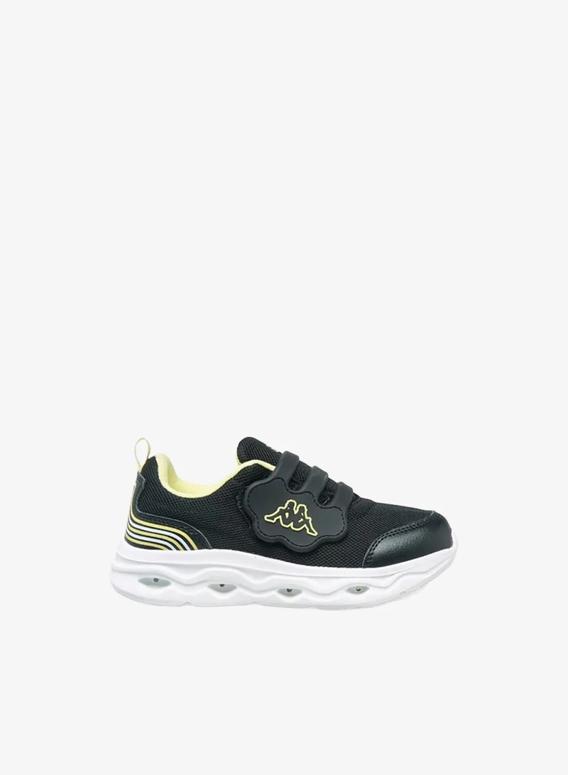 Kappa Low Top Sneakers With Hook & Loop Closure, Light-Up