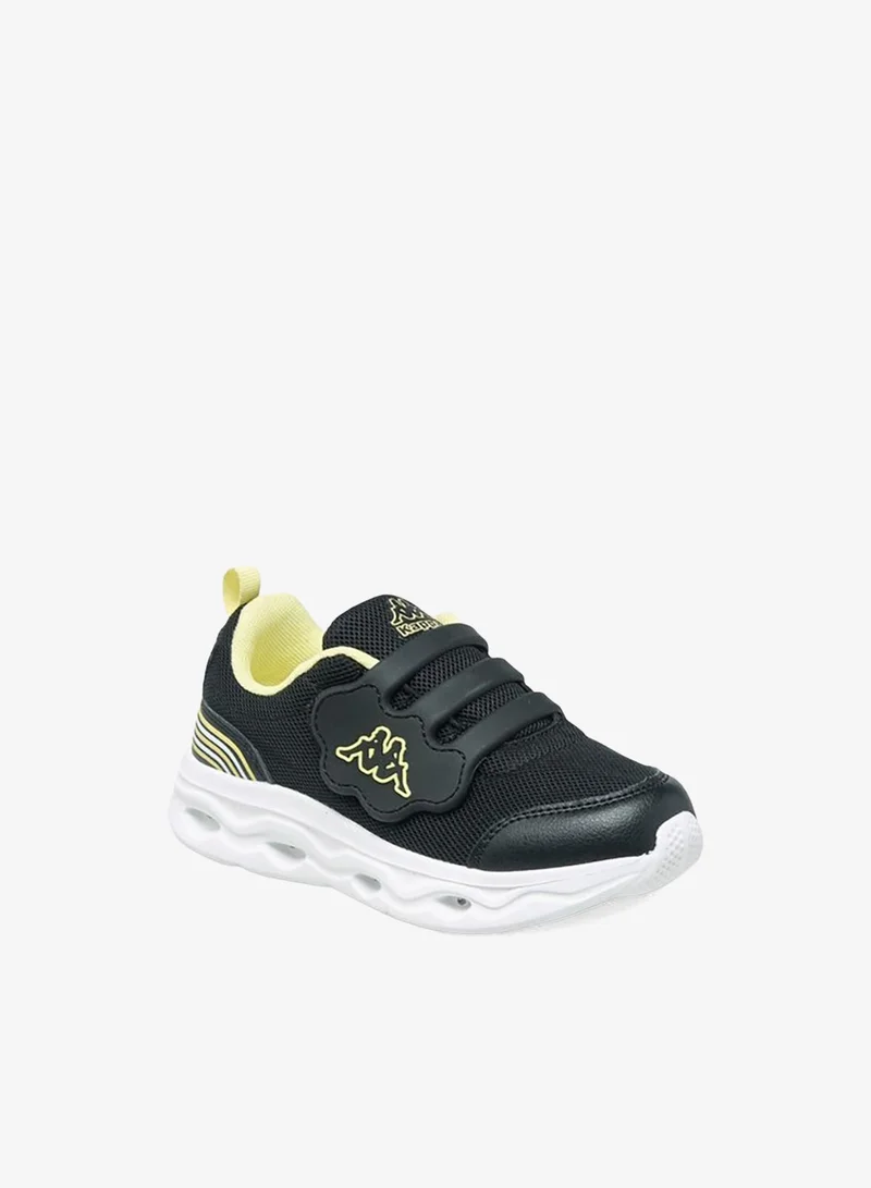 Kappa Low Top Sneakers With Hook & Loop Closure, Light-Up